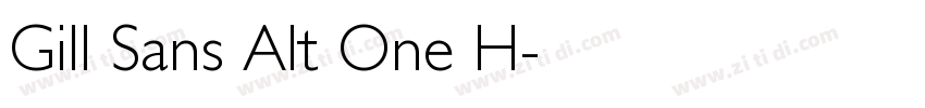Gill Sans Alt One H字体转换